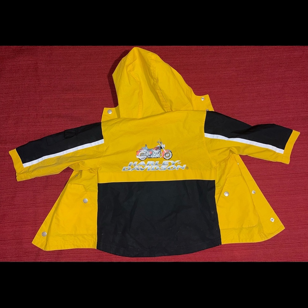 Harley Davison’s boys rain jacket coat hooded